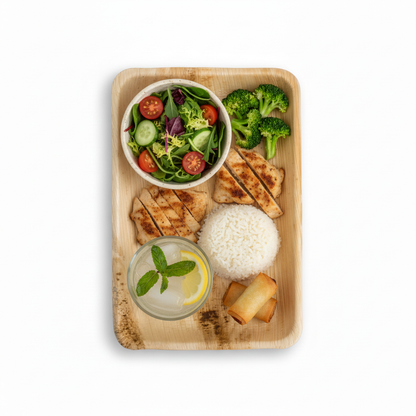 34cm x 25cm Palm Leaves Rectangular Tray