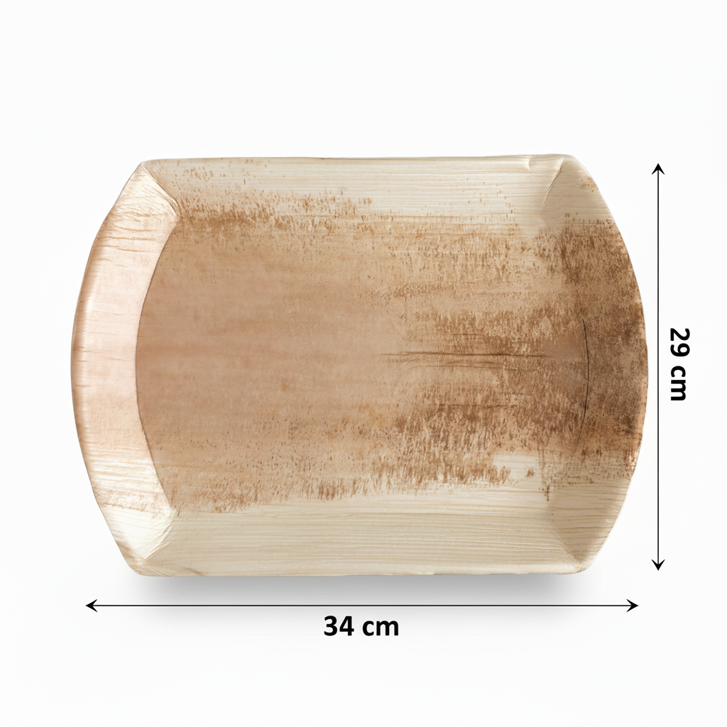 34cm x 29cm Palm Leaves Danish Oval Tray