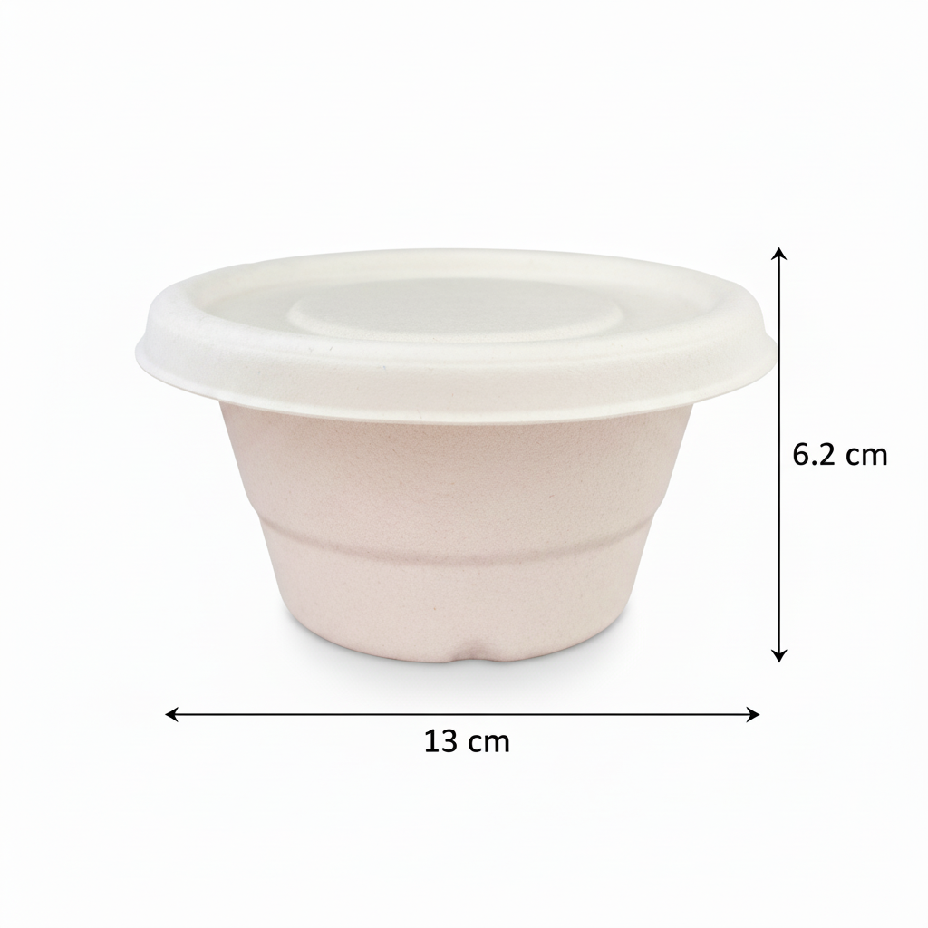 360ml Sugarcane Round Container