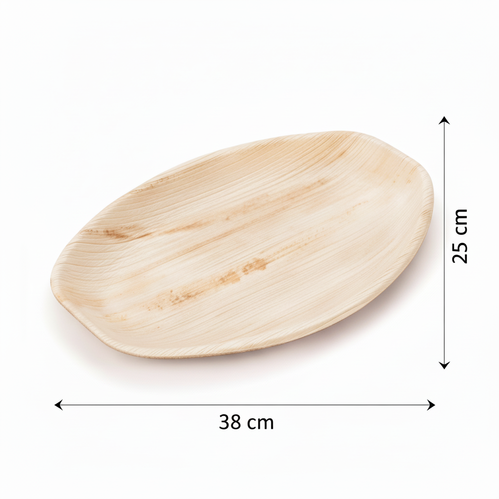 38cm x 25cm Palm Leaves Oval Platter Tray