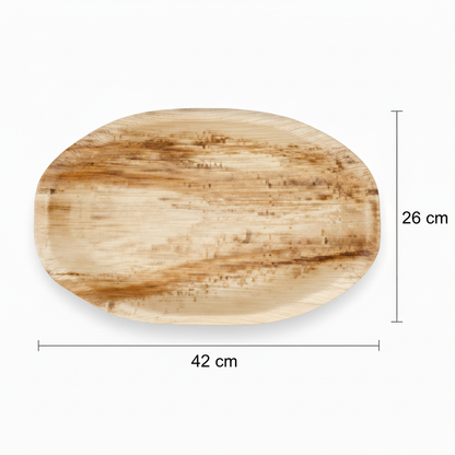 42cm x 26cm Palm Leaves Oval Platter Tray
