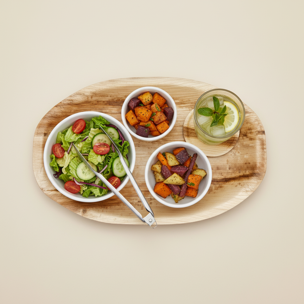 42cm x 26cm Palm Leaves Oval Platter Tray