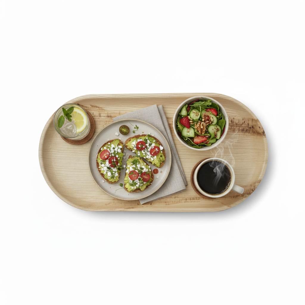 55cm x 30cm Palm Leaves Tear Drop Oval Tray