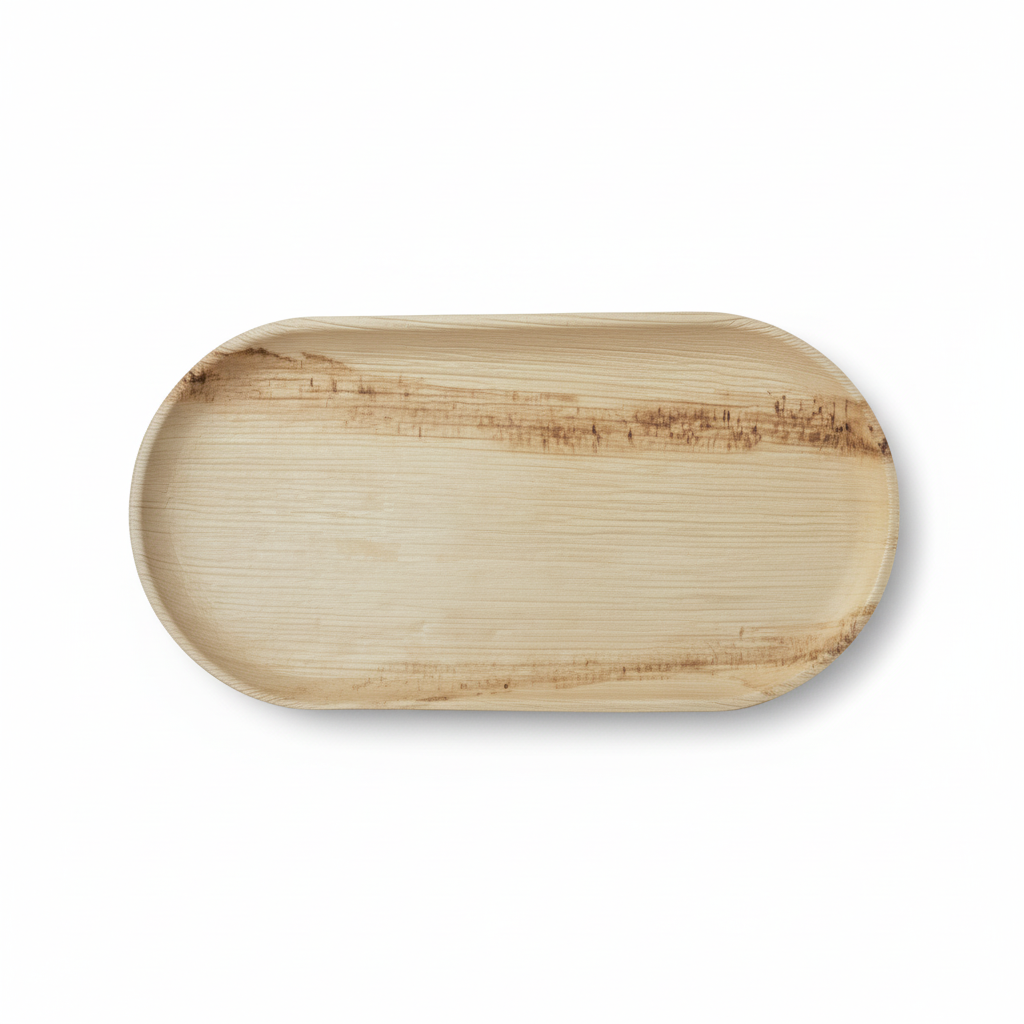 55cm x 30cm Palm Leaves Tear Drop Oval Tray
