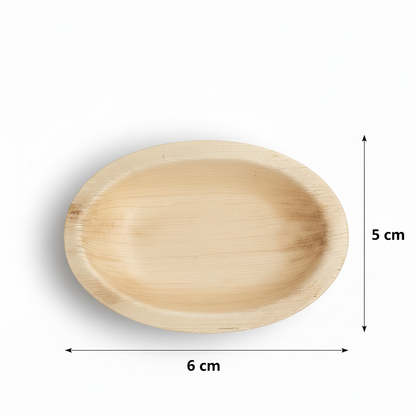 6cm x 5cm Palm Leaves Oval Ellipse Tray