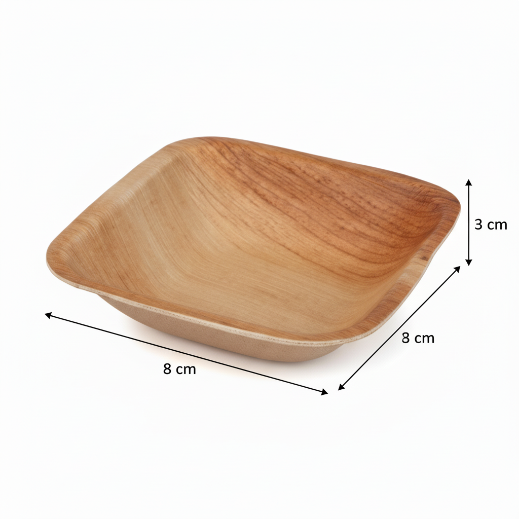 8cm Palm Leaves Square Bowl