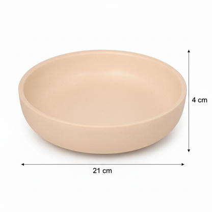 Deep Dish Bamboo Fiber Plate