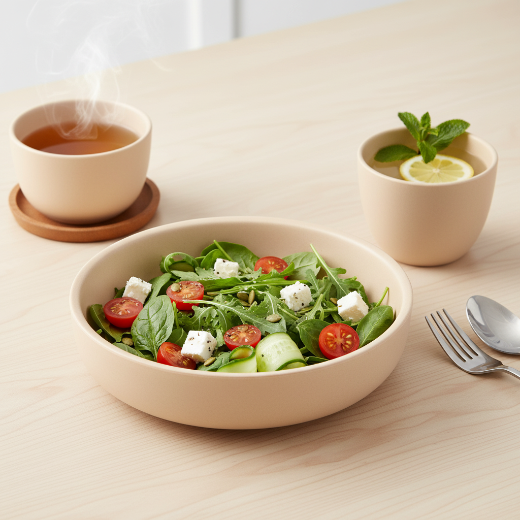 Deep Dish Bamboo Fiber Plate